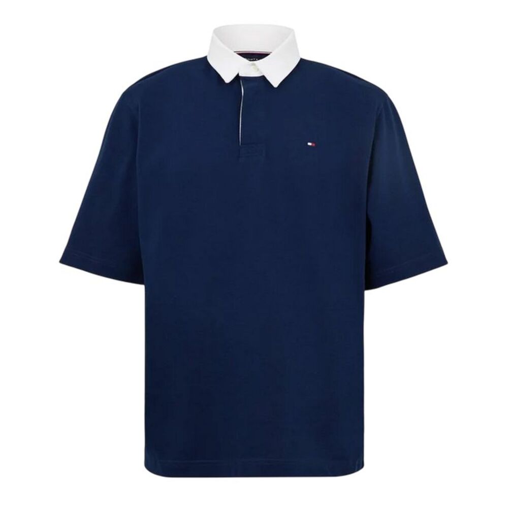 Tommy Hilfiger Mens Flag Short-Sleeved Polo Shirt / Navy